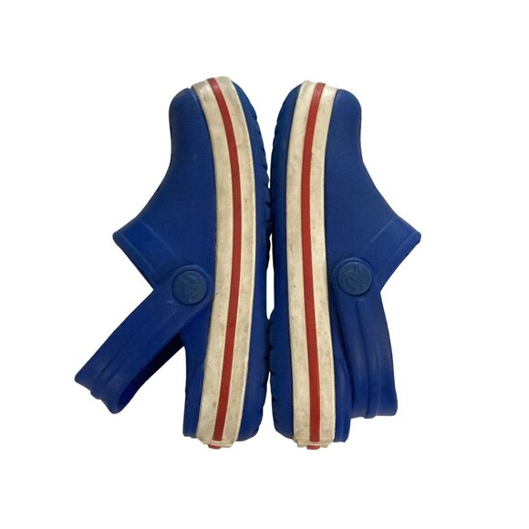 Crocs Classic Kids Size 6 Blue Slip-On Adjustable Heel Strap Clog Shoes - Picture 6 of 8